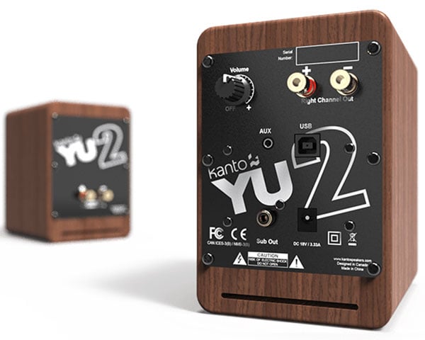 Kanto YU2 Powered Walnut Desktop Speakers (Pair) - YU2WALNUT - image 2