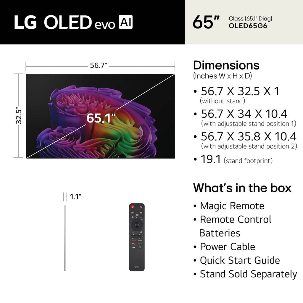 LG OLED evo AI G6 4K 65-Inch Smart TV - OLED65G6WUA - image 13