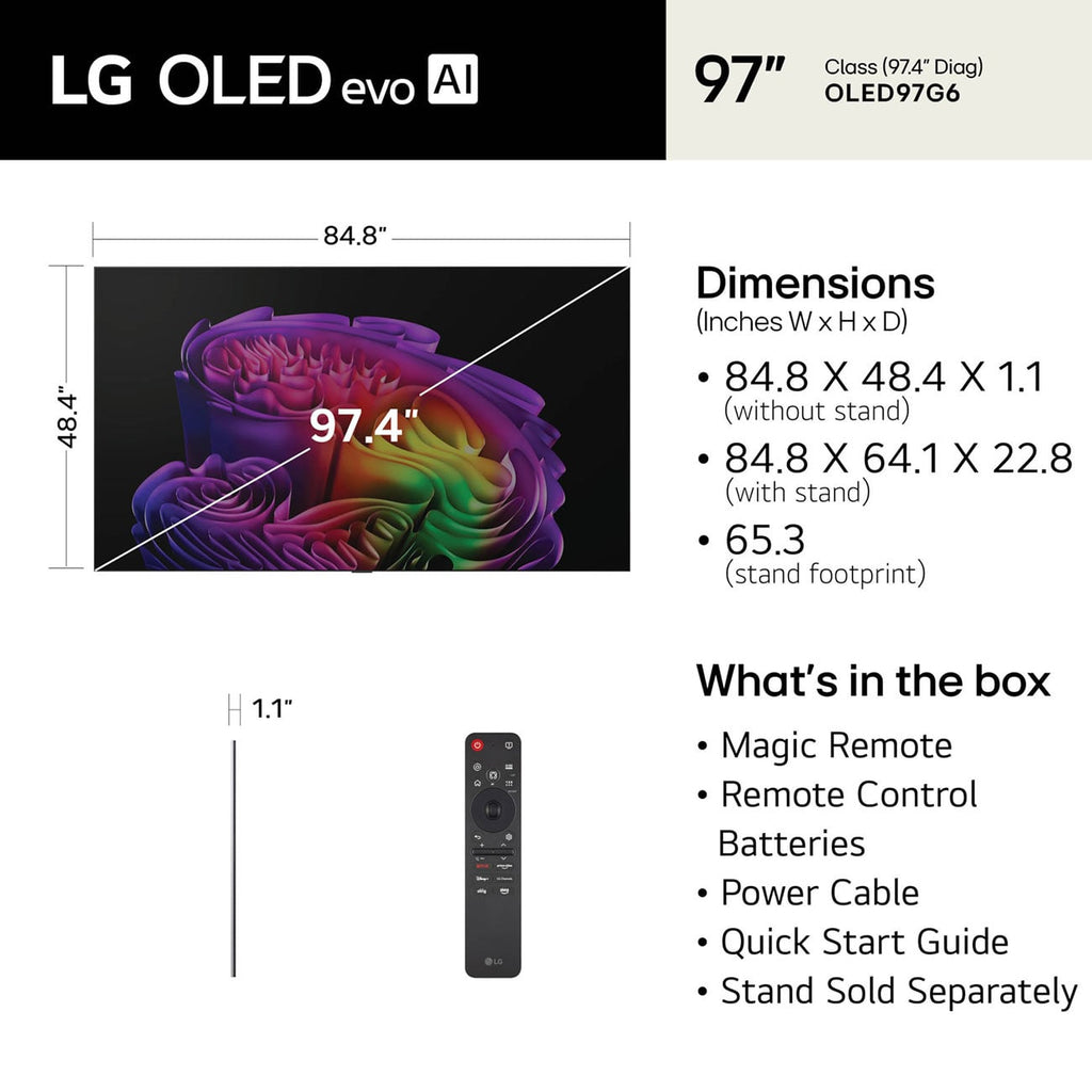 LG OLED evo AI G6 4K 97-Inch Smart TV - OLED97G6WUA - image 13