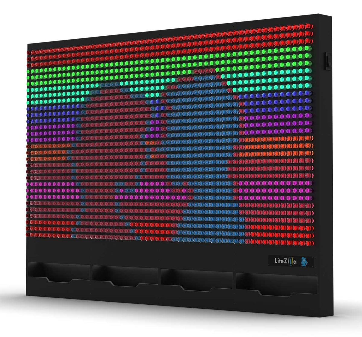 LiteZilla 8' Wide x 6' Tall Black Interactive Art Wall - LZ-BLK-8X6 - image 2