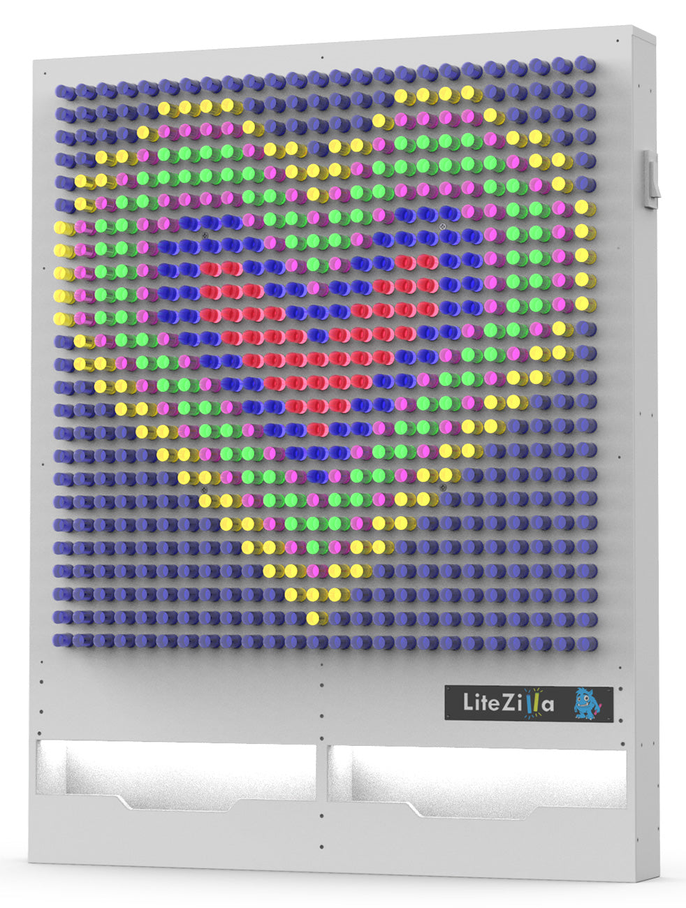 LiteZilla 4' Wide x 5' Tall White Interactive Art Wall - LZ-WHT-4X5 - image 2