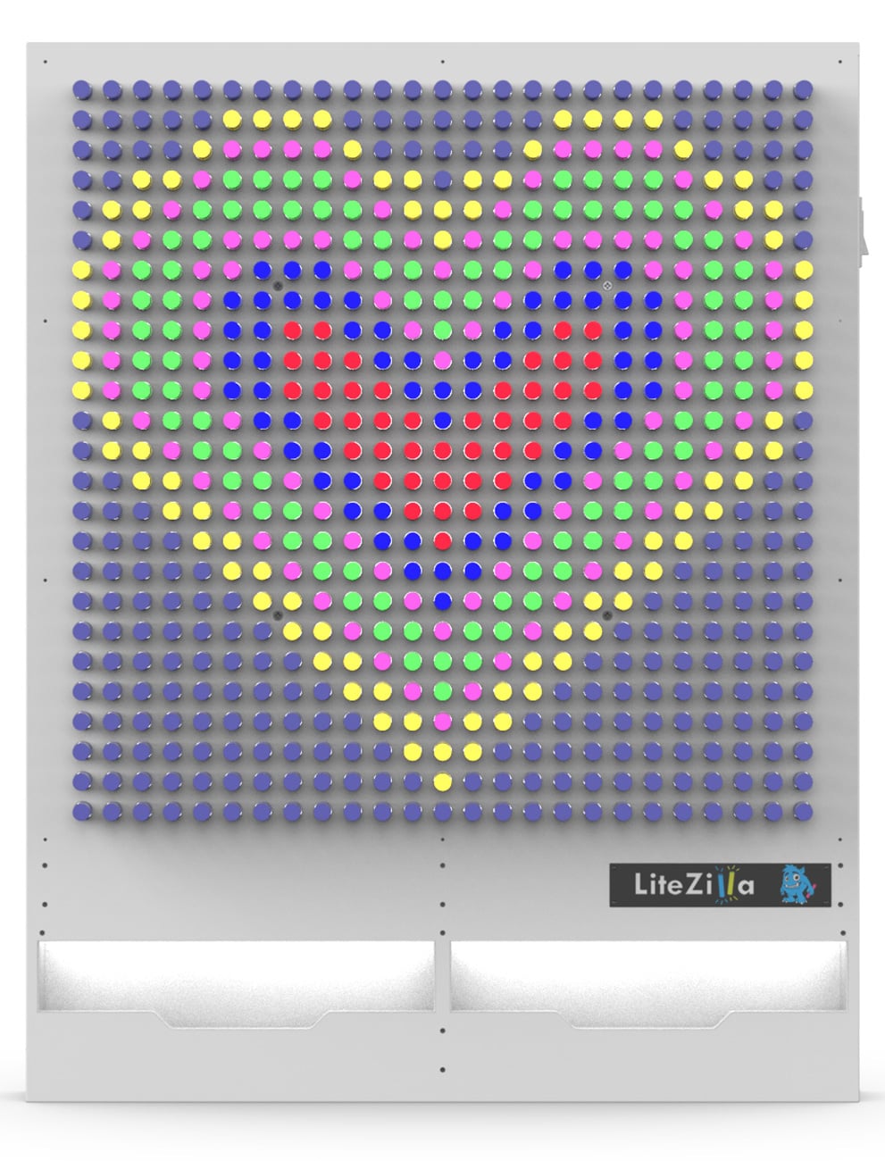 LiteZilla 4' Wide x 5' Tall White Interactive Art Wall - LZ-WHT-4X5 - image 1