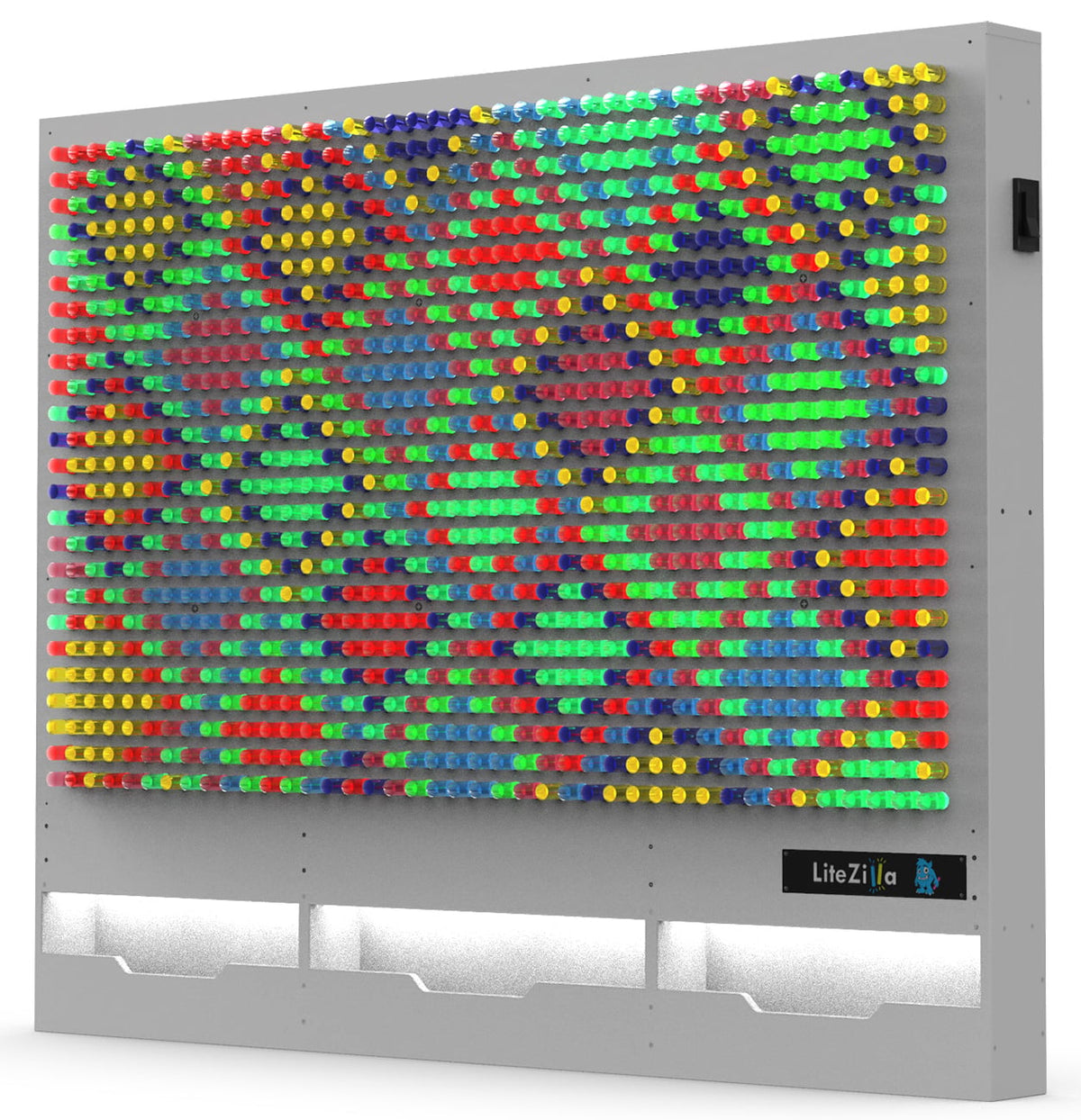 LiteZilla 6' Wide x 5' Tall White Interactive Art Wall - LZ-WHT-6X5 - image 2