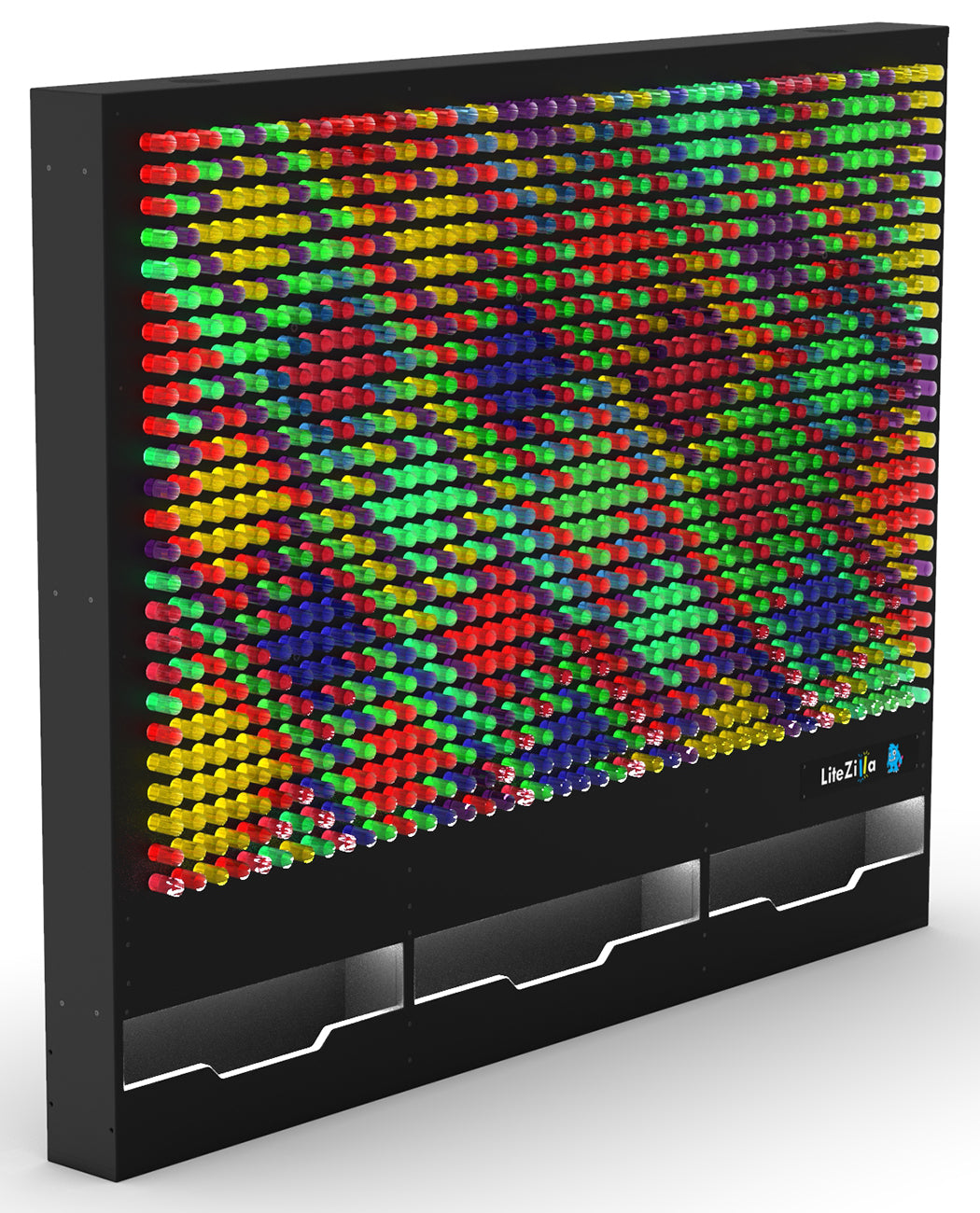 LiteZilla 6' Wide x 5' Tall Black Interactive Art Wall - LZ-BLK-6X5 - image 5