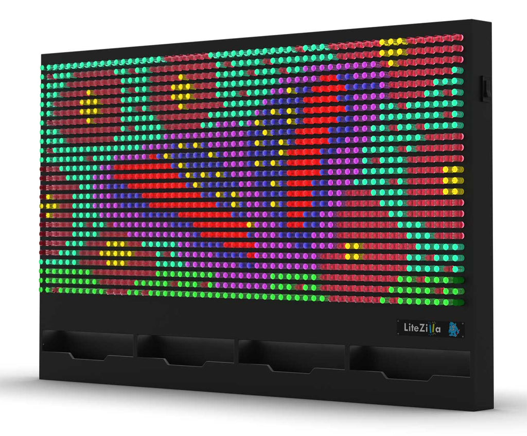 LiteZilla 8' Wide x 5' Tall Black Interactive Art Wall - LZ-BLK-8X5 - image 2