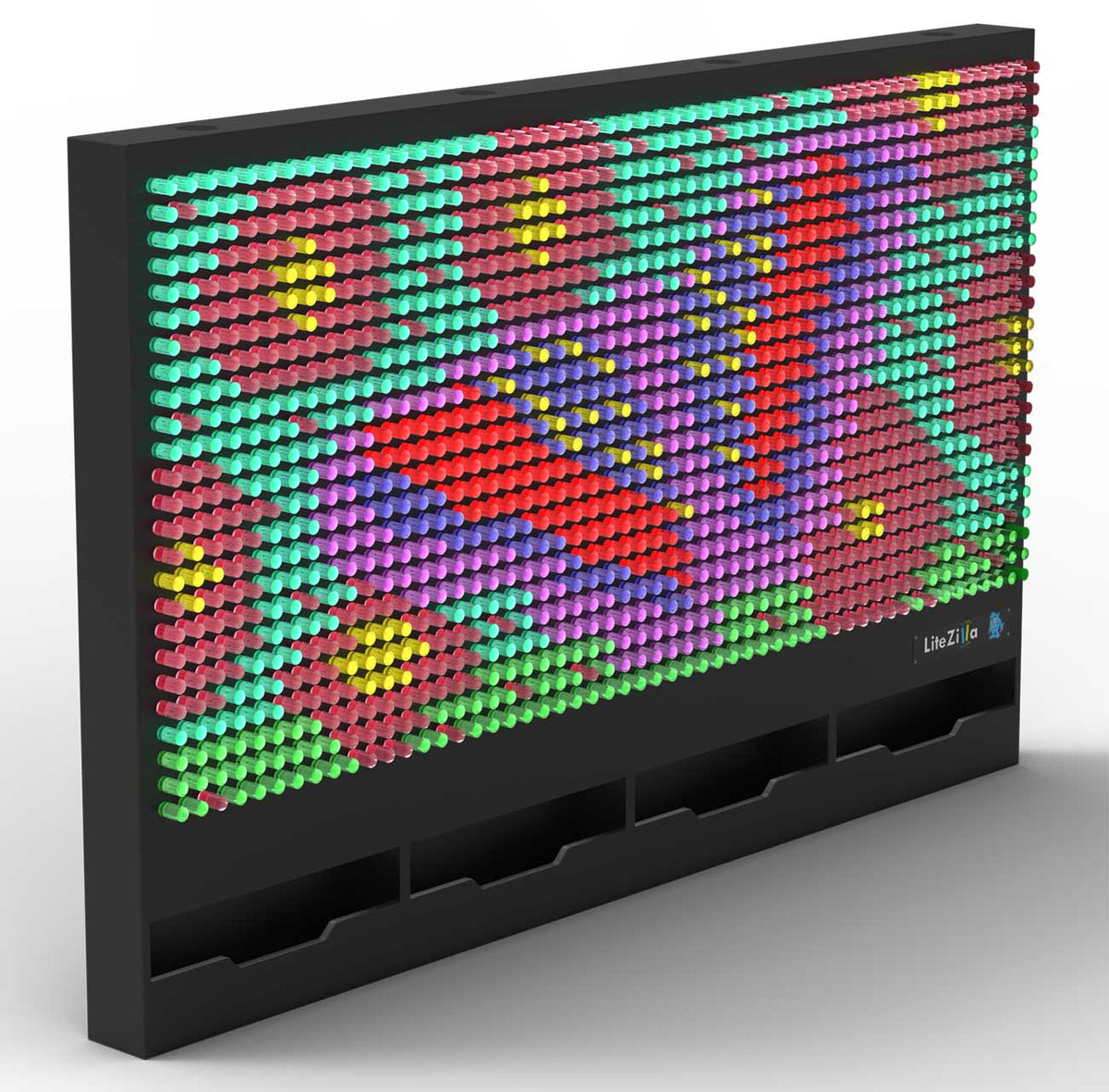LiteZilla 8' Wide x 5' Tall Black Interactive Art Wall - LZ-BLK-8X5 - image 3