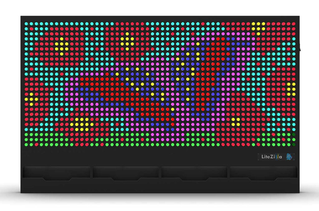 LiteZilla 8' Wide x 5' Tall Black Interactive Art Wall - LZ-BLK-8X5 - image 1