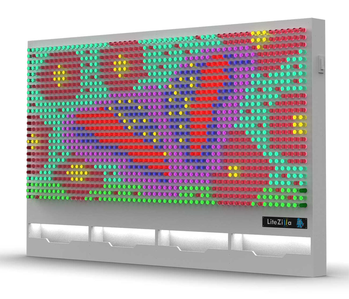 LiteZilla 8' Wide x 5' Tall White Interactive Art Wall - LZ-WHT-8X5 - image 2