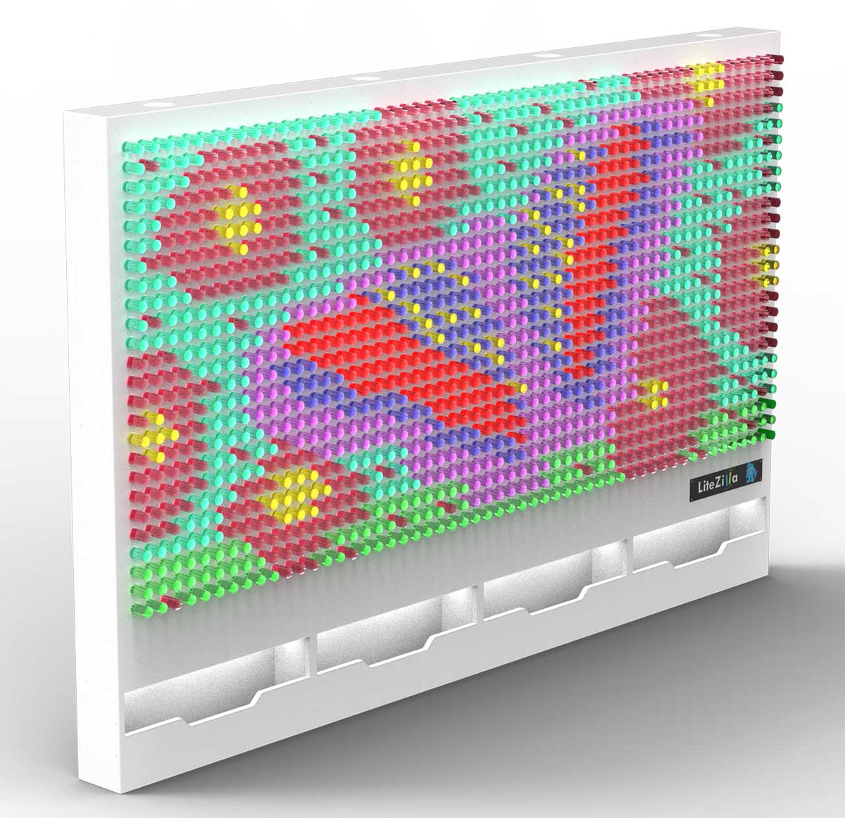 LiteZilla 8' Wide x 5' Tall White Interactive Art Wall - LZ-WHT-8X5 - image 3
