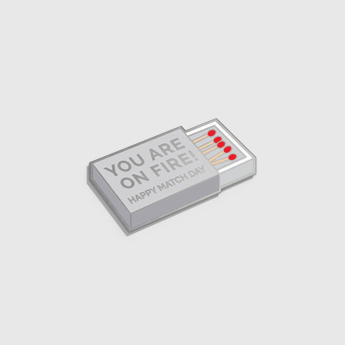 Match Day Enamel Pin - Silver
