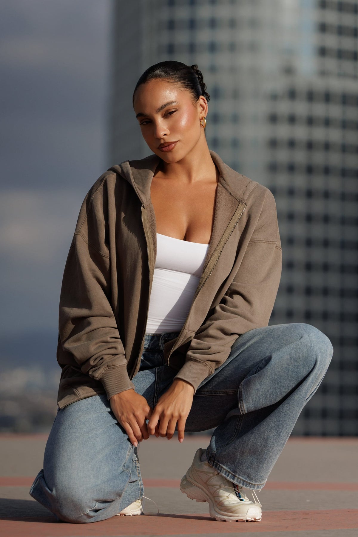 W554 Sweat à capuche zippé Balance