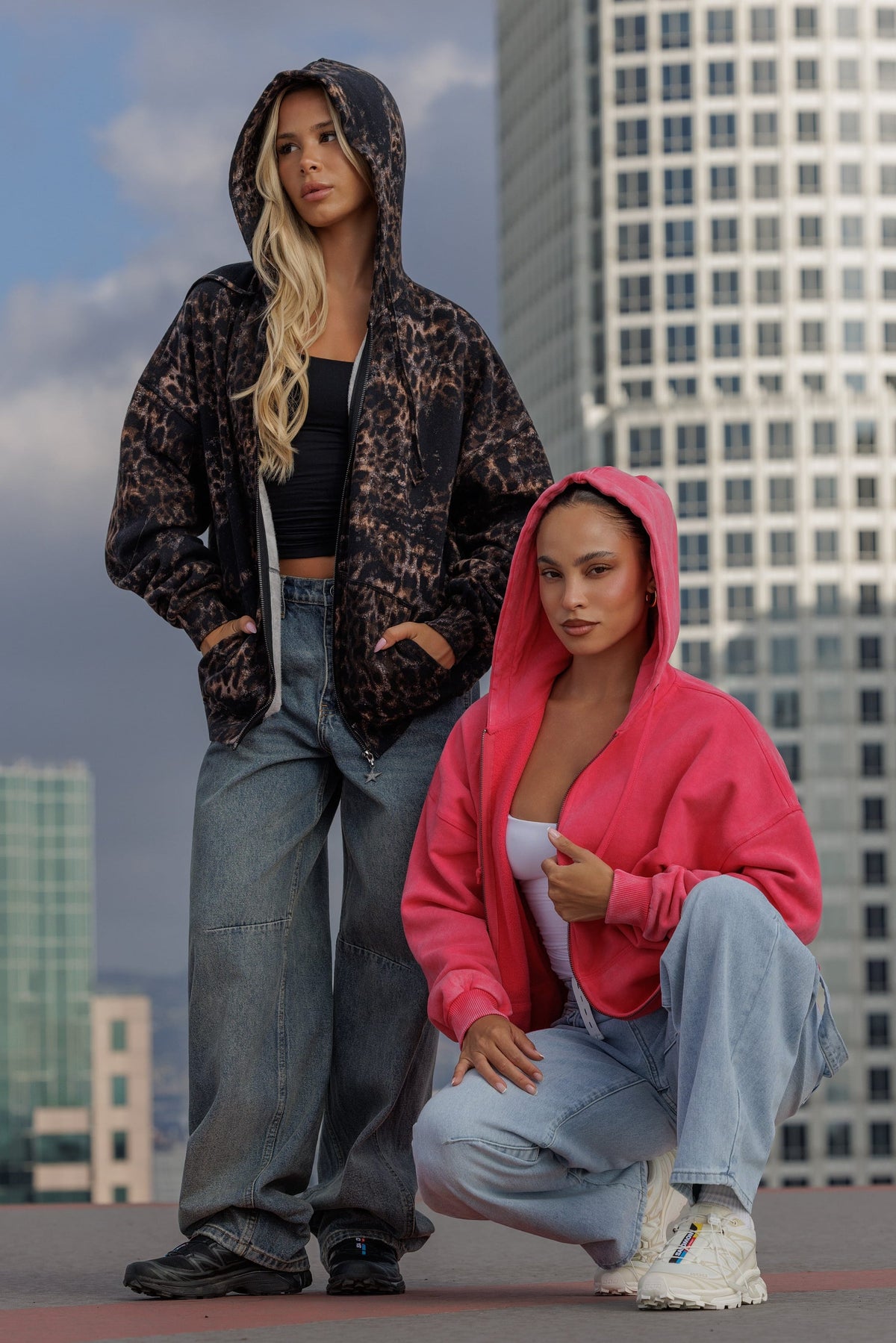 W533 Sweat à capuche zippé Flashback