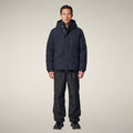 Men's Parka Hiram in Blue Black
