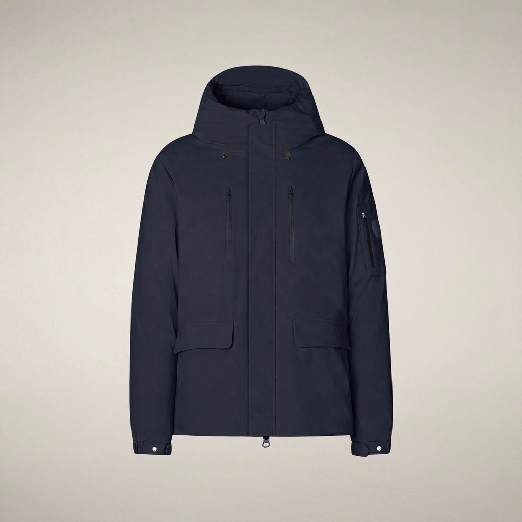 Men's Parka Hiram in Blue Black