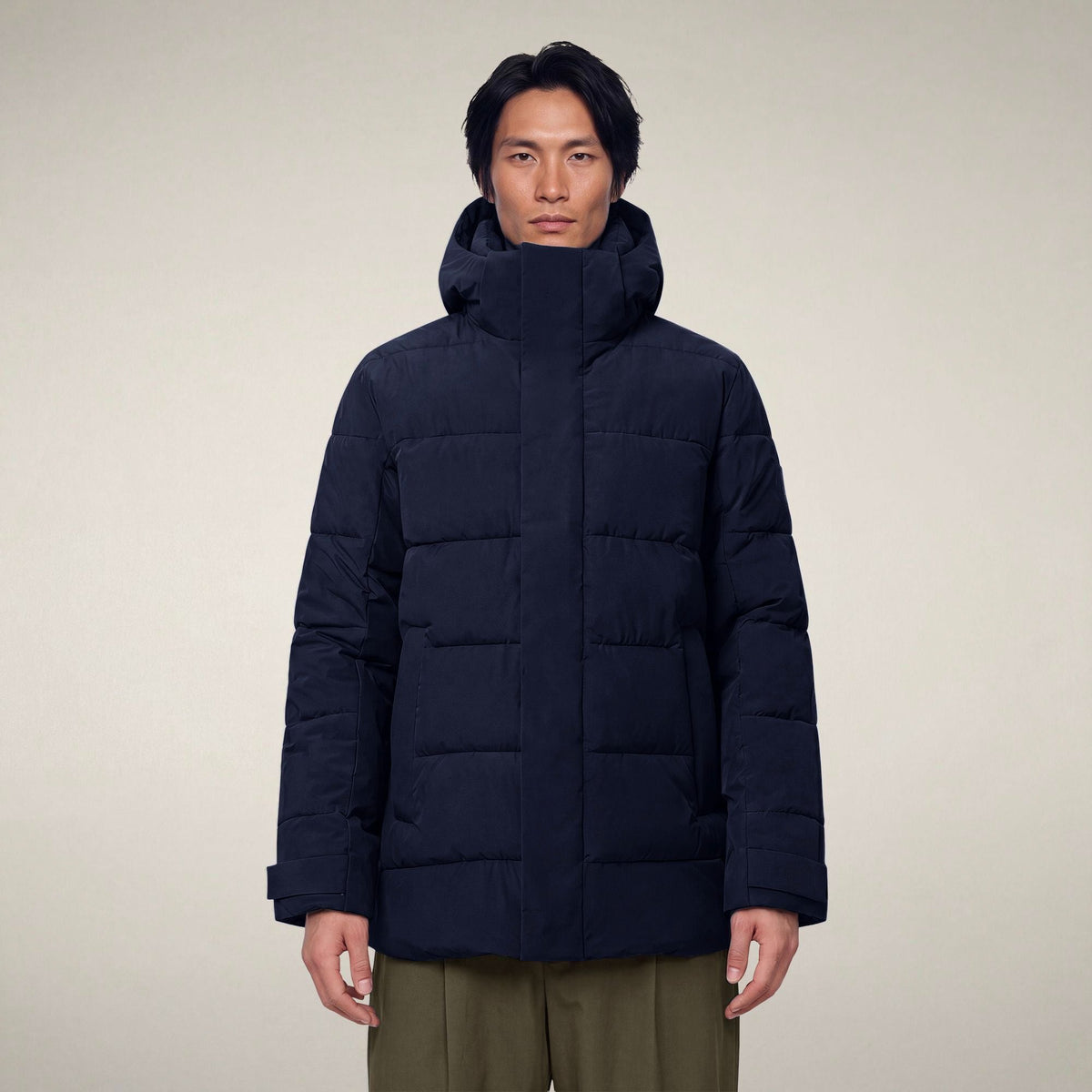 Men's Puffer Jacket Flavien in Blue Black