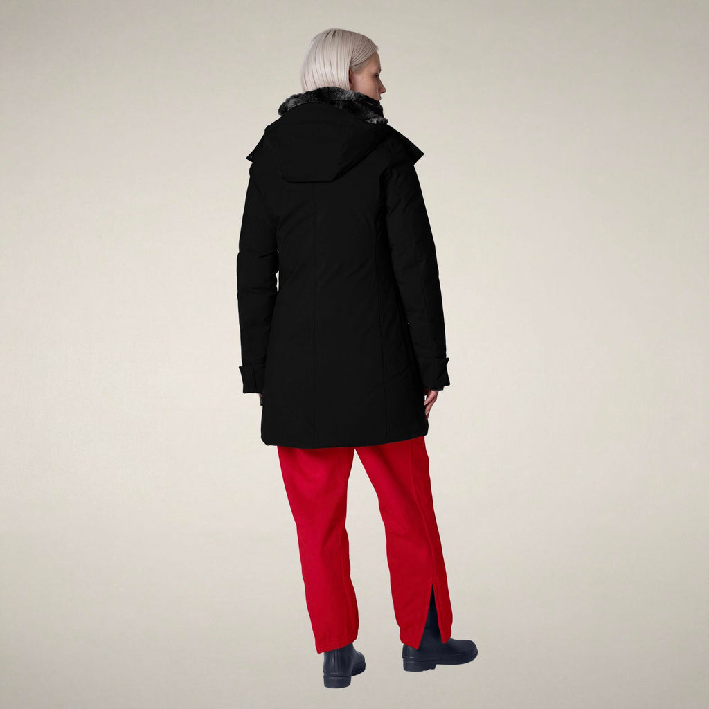 Parka Samantah para mujer en negro
