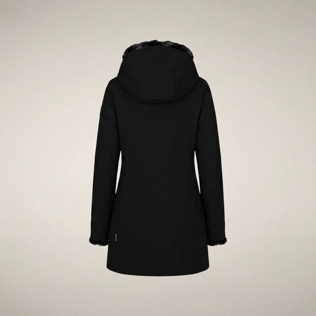Parka Samantah para mujer en negro