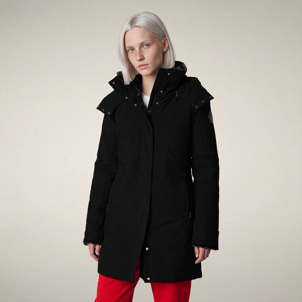 Parka Samantah para mujer en negro