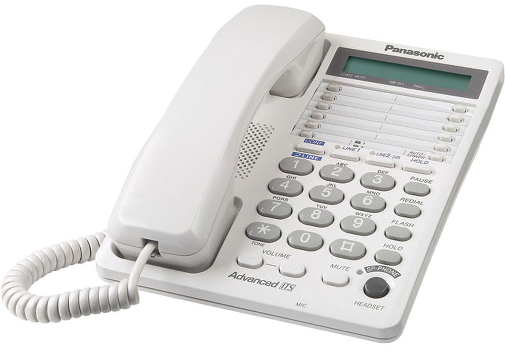 Panasonic 2-Line Integrated Telephone System - KX-TS208W - image 1