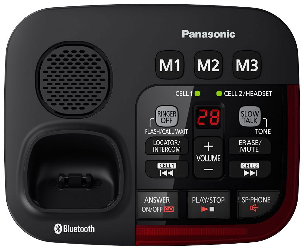 Panasonic Black Link2Cell Bluetooth Amplified Cordless Phone With Digital Answering Machine - KX-TGM430B - image 4