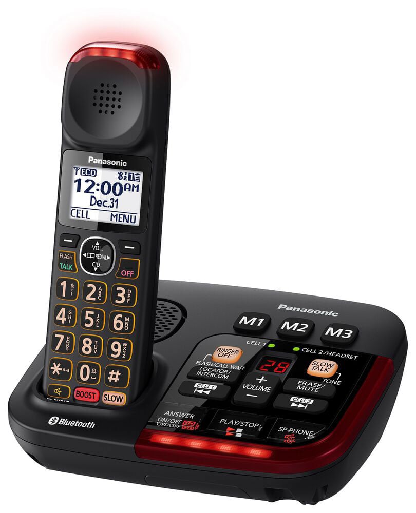 Panasonic Black Link2Cell Bluetooth Amplified Cordless Phone With Digital Answering Machine - KX-TGM430B - image 2