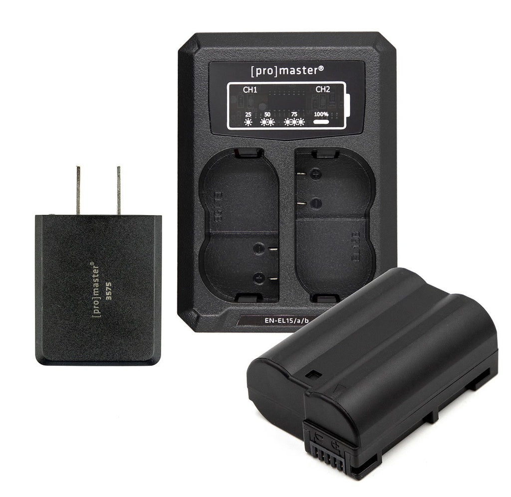 ProMaster Battery and Dual Charger for Nikon EN-EL15c - PRO95201 - image 1