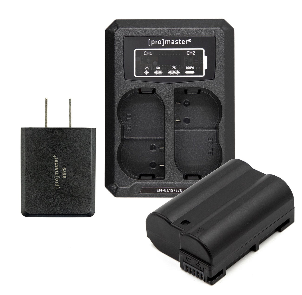 ProMaster Battery and Dual Charger for Nikon EN-EL15c - PRO95201 - image 1