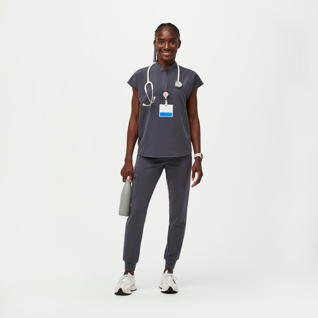 Rafaela Oversized Scrub Top™ - Charcoal