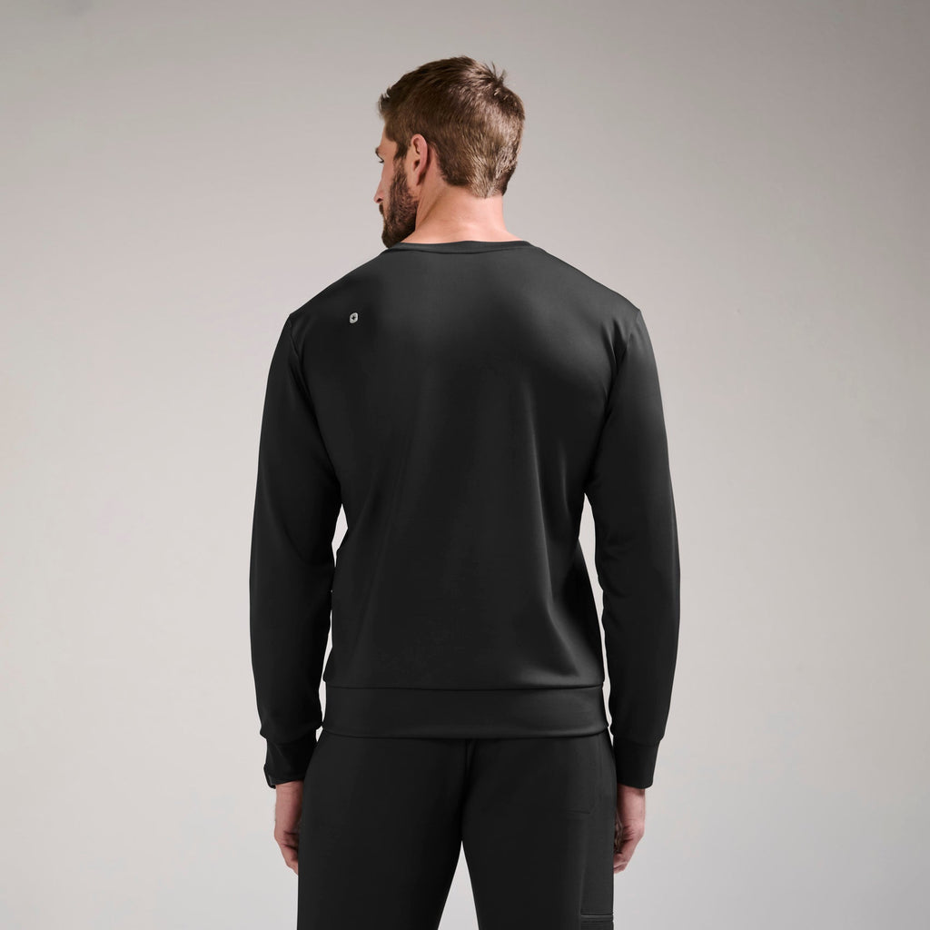 Destin Relaxed Long-Sleeve Scrub Top - Black