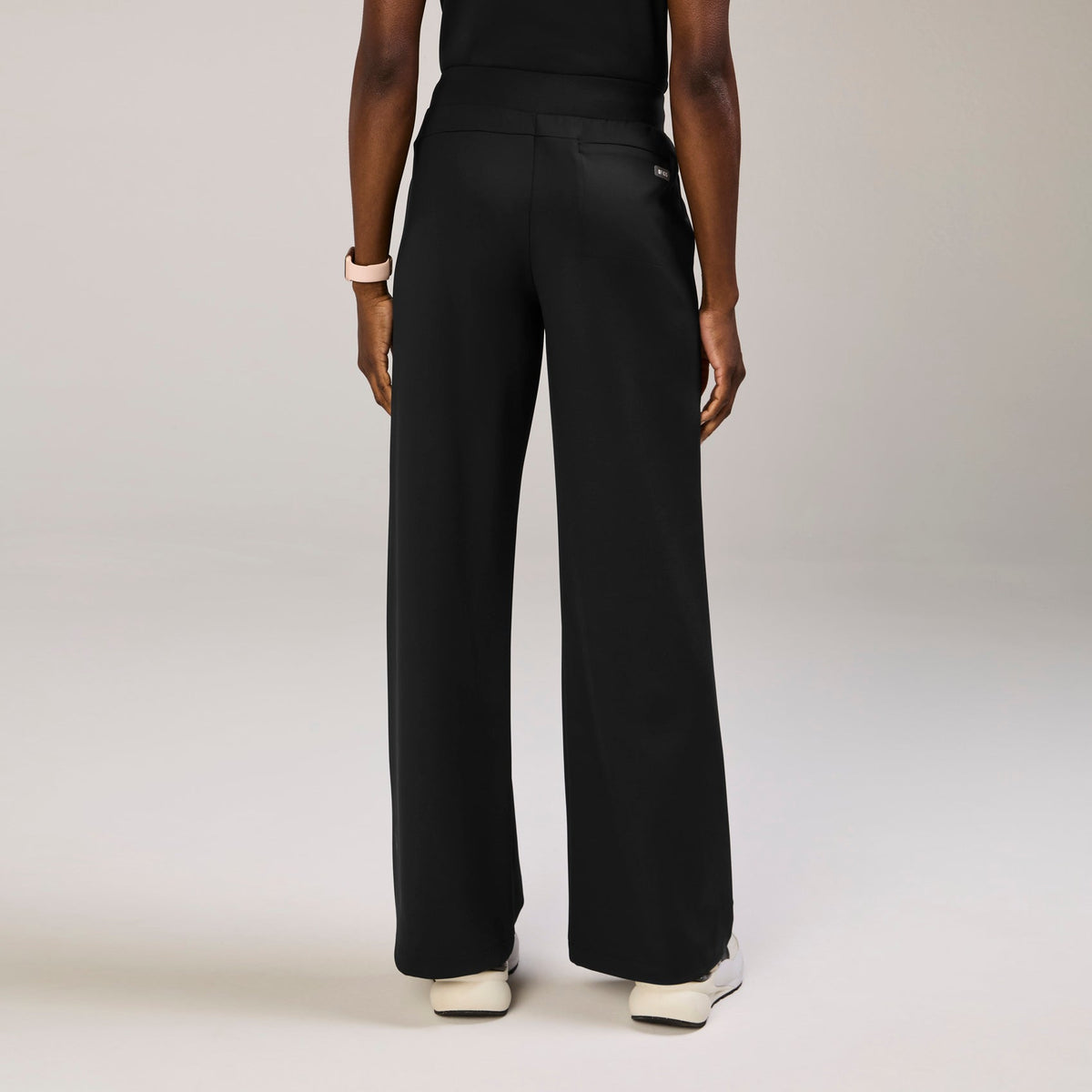 Salina High-Rise Wide-Leg Scrub Pant - Black