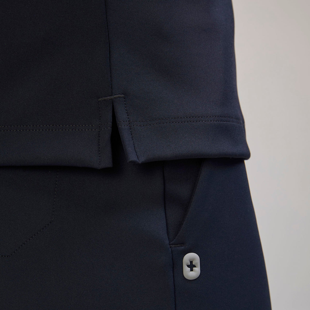Sona Slim Scrub Top - Navy