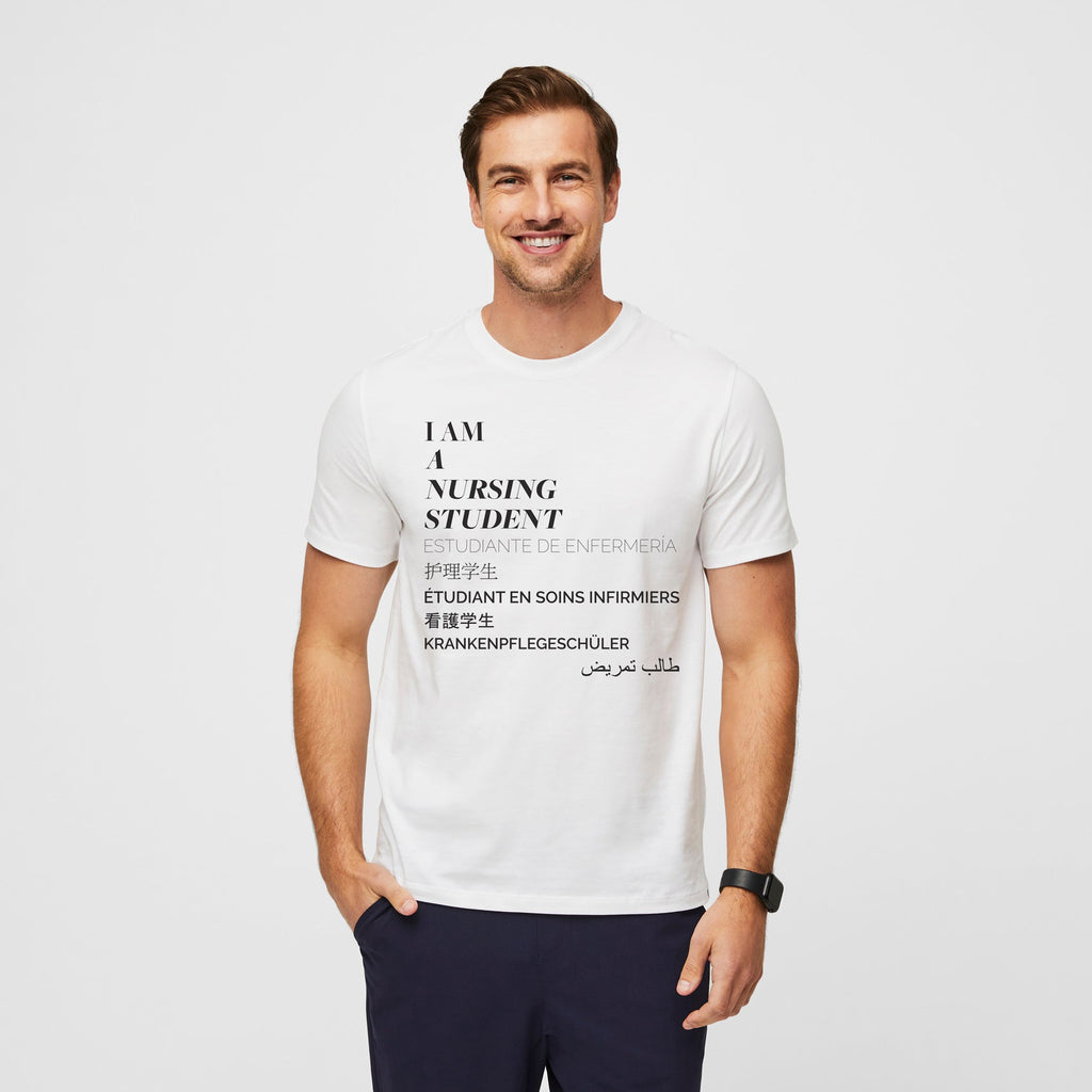 Nursing Student Short-Sleeve Underscrub - White