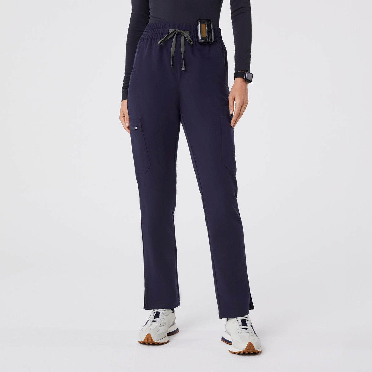 Dowa High-Rise Straight-Leg Scrub Pant - Navy