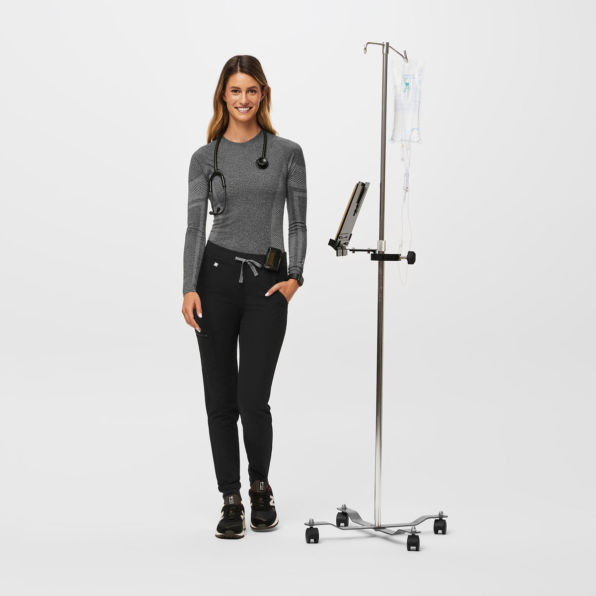 Salta Seamless Long-Sleeve Underscrub - Graphite