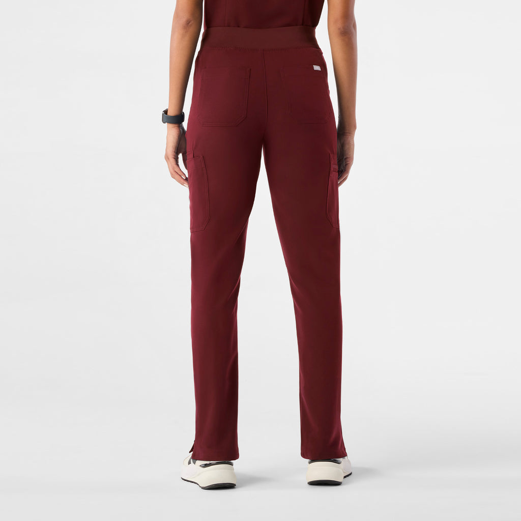 Yola High-Rise Slim Scrub Pant™ - Burgundy