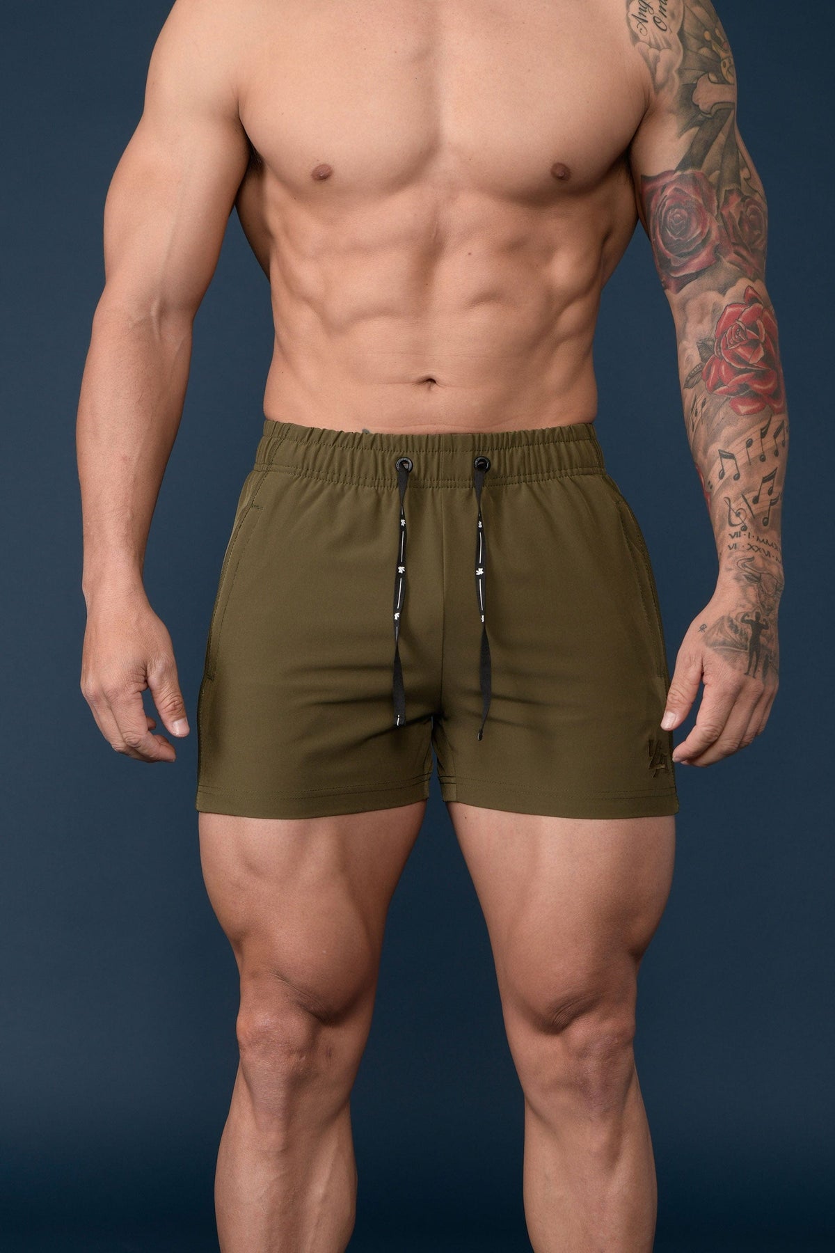 101 Bodybuilding Short Shorts - Olive / Small