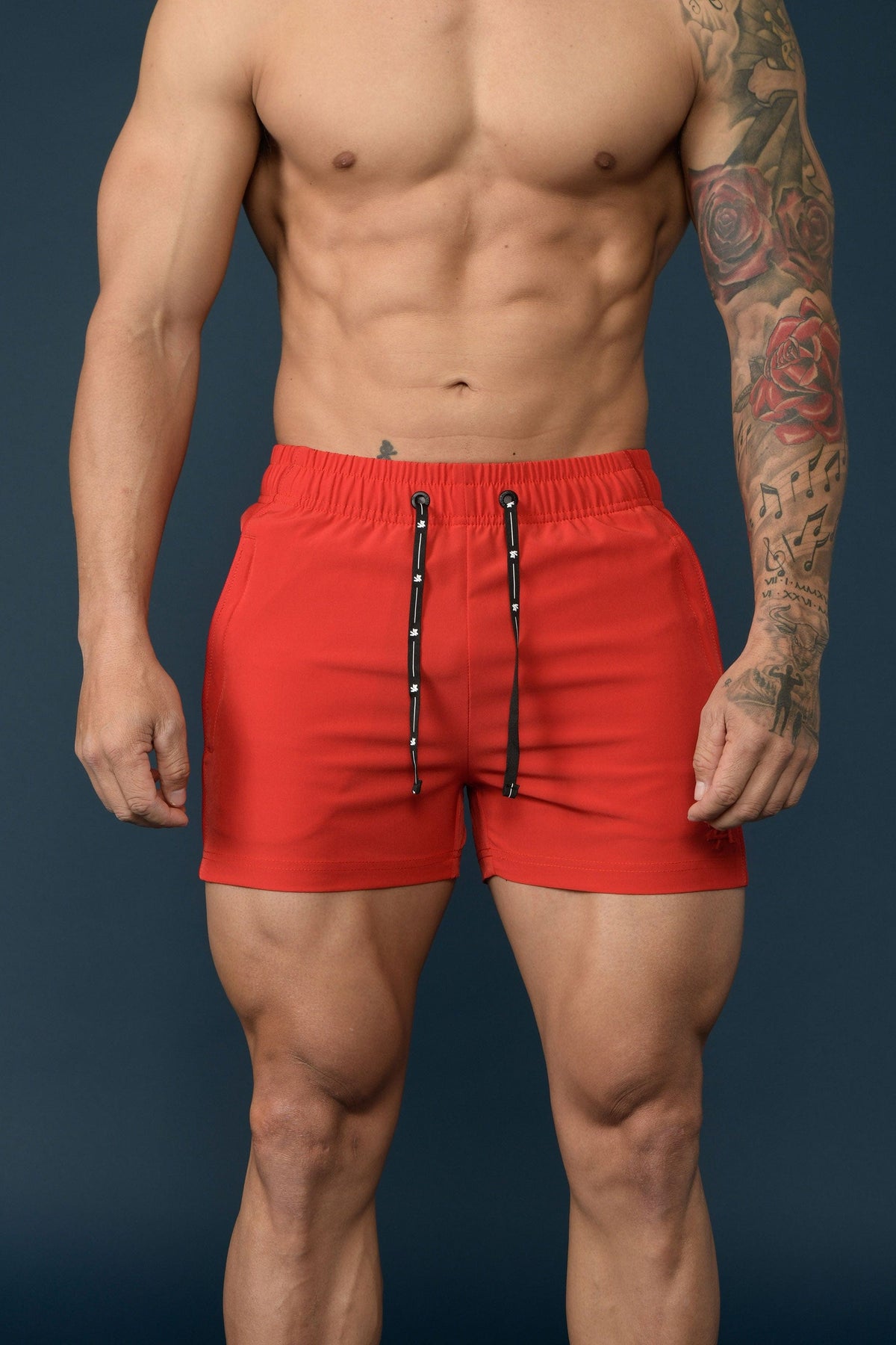 101 Bodybuilding Short Shorts - Red / Small
