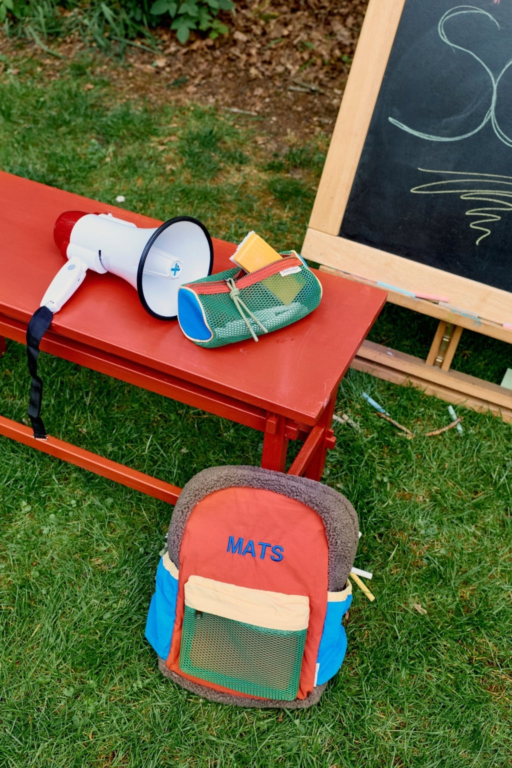 Patchwork-Midi-Rucksack | Feuerrot
