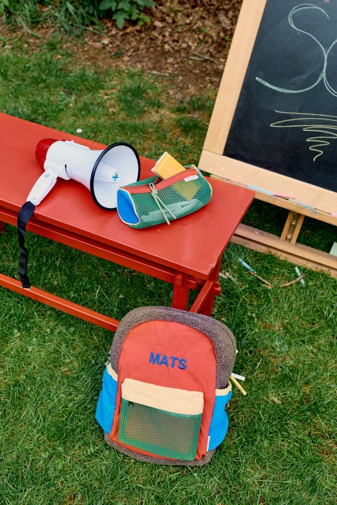 Patchwork Pencil Case | Fiery Red