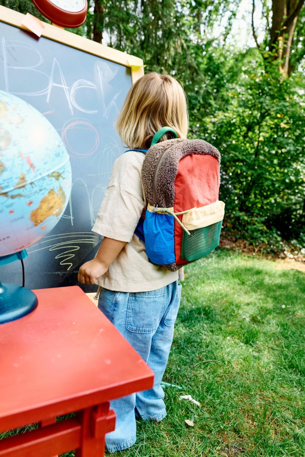 Patchwork-Midi-Rucksack | Feuerrot