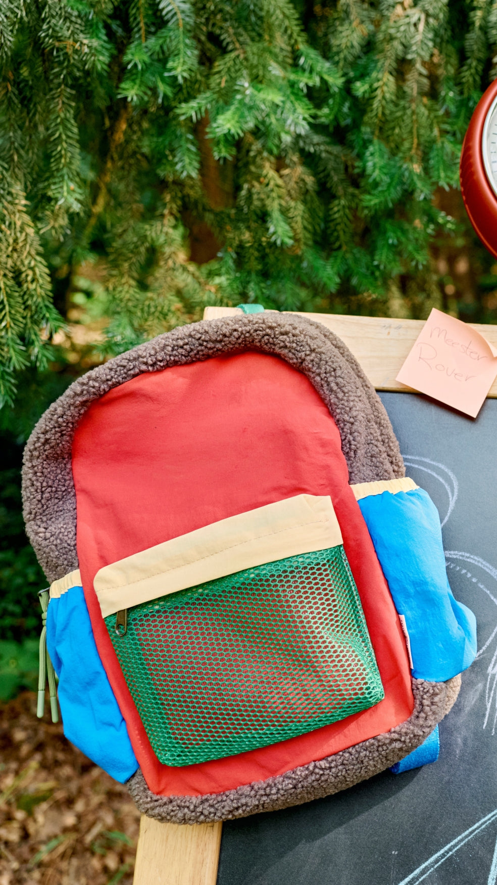Mini-Rucksack aus Patchwork | Feuerrot