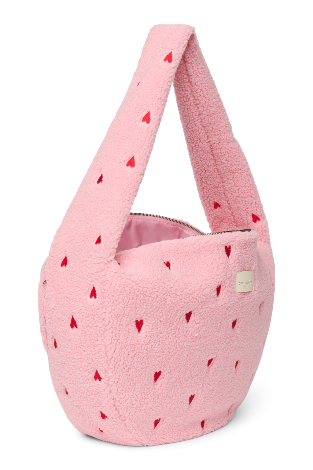 Teddy Crossbodytas | Lichtroze hartjes