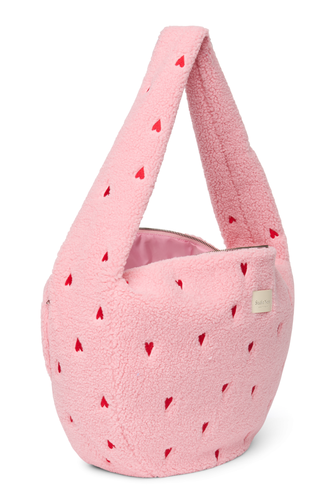 Teddy Crossbodytas | Lichtroze hartjes