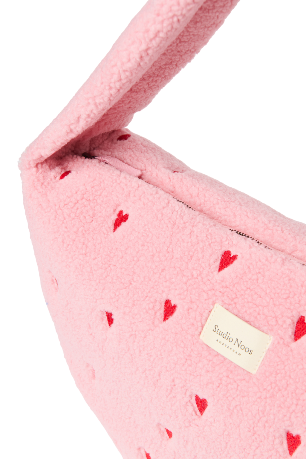 Teddy Crossbodytas | Lichtroze hartjes