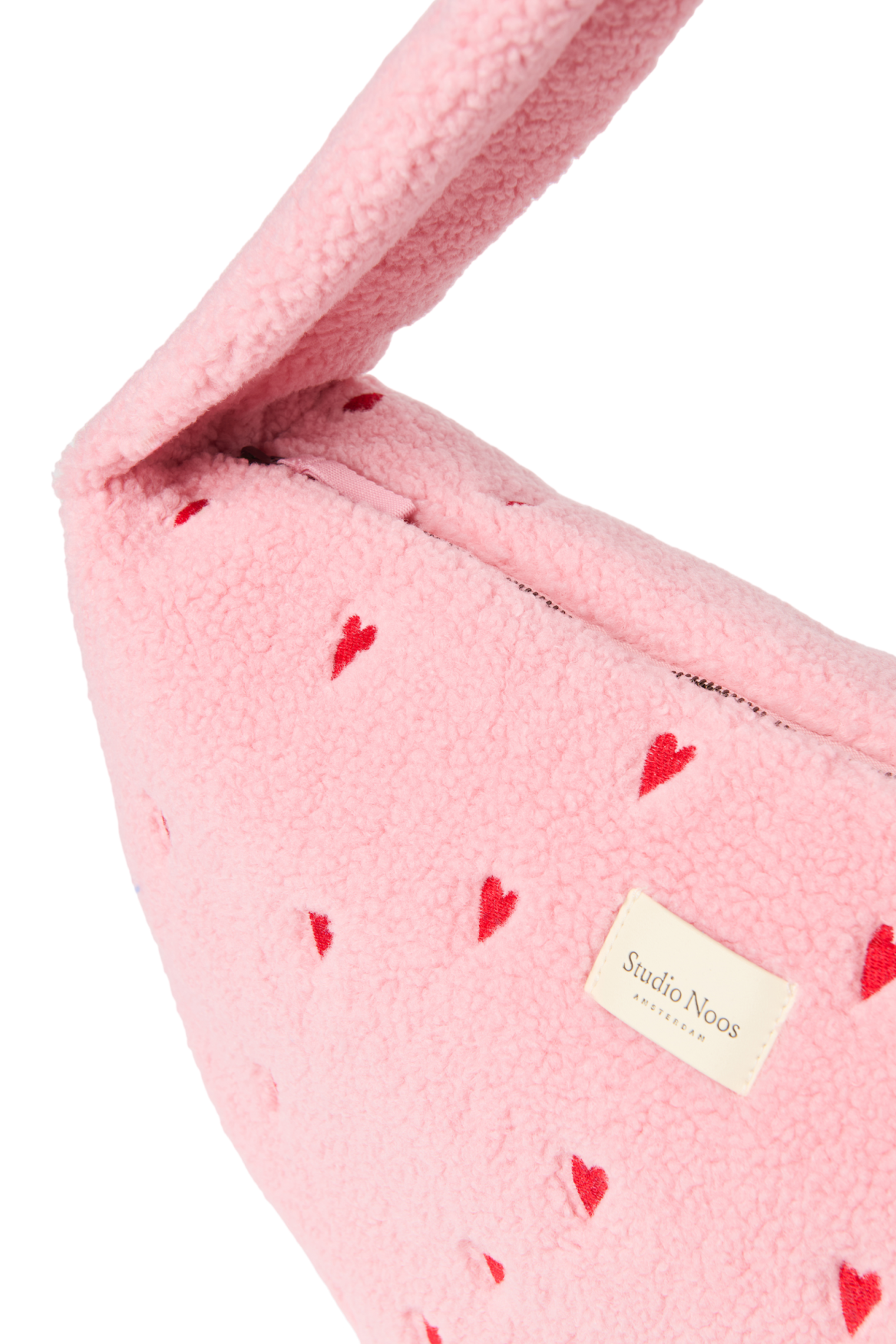 Teddy Crossbodytas | Lichtroze hartjes