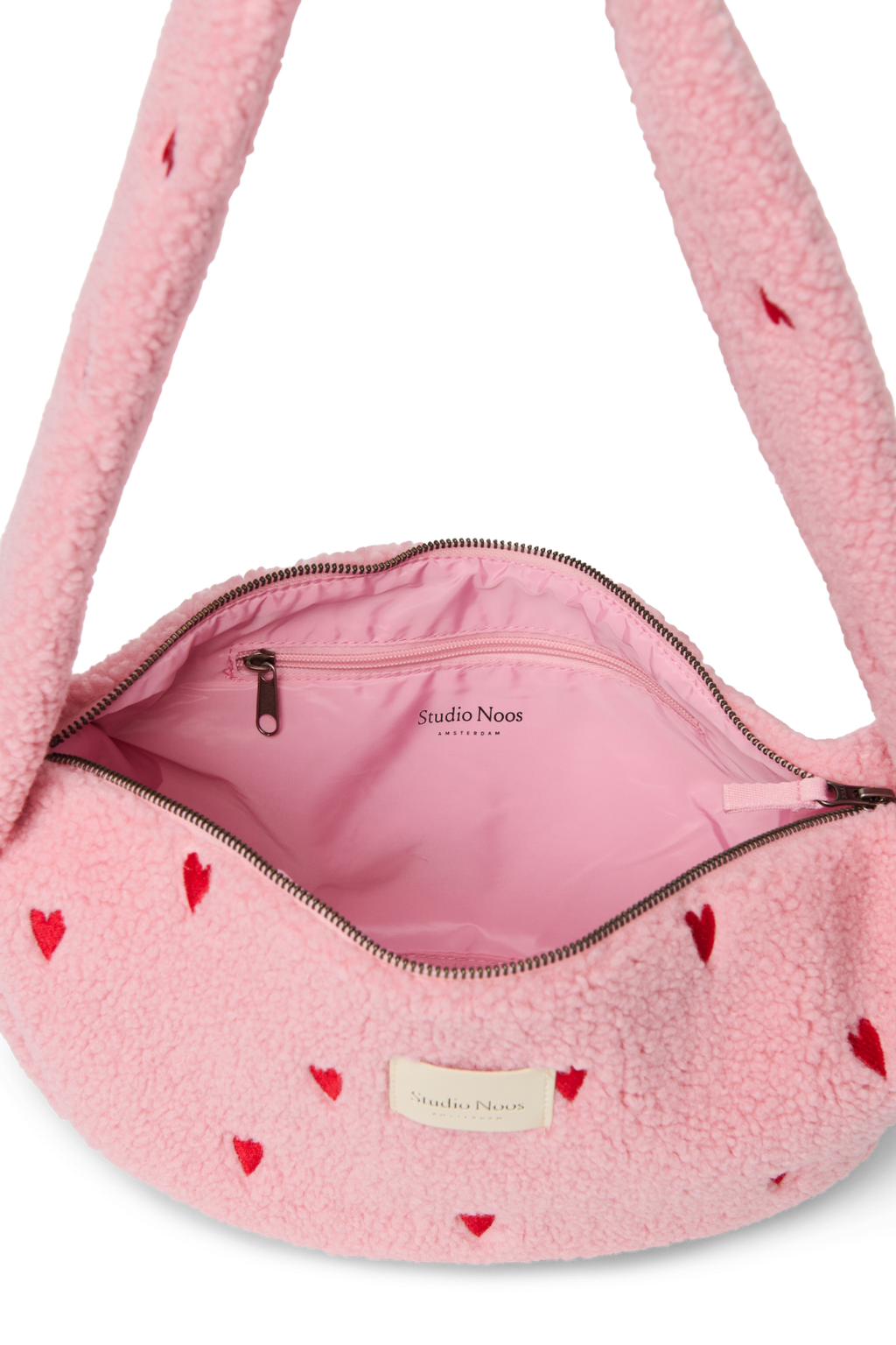 Teddy Mini Crossbodytas | Lichtroze Hartjes