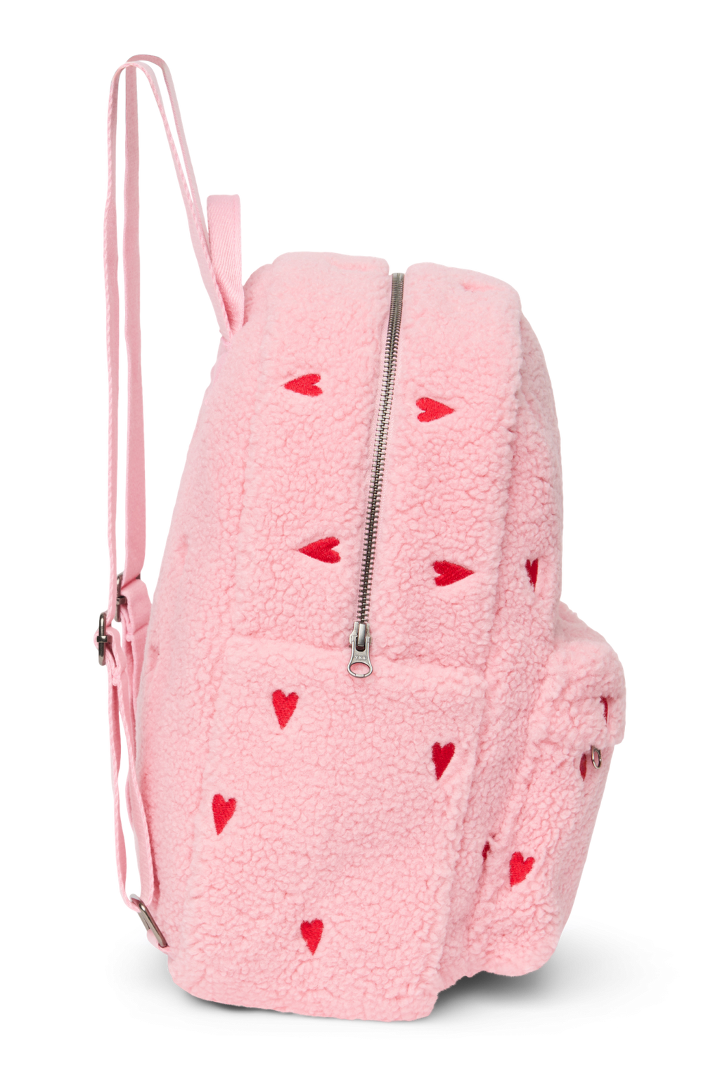 Teddy-Midi-Rucksack | Hellrosa Herzen