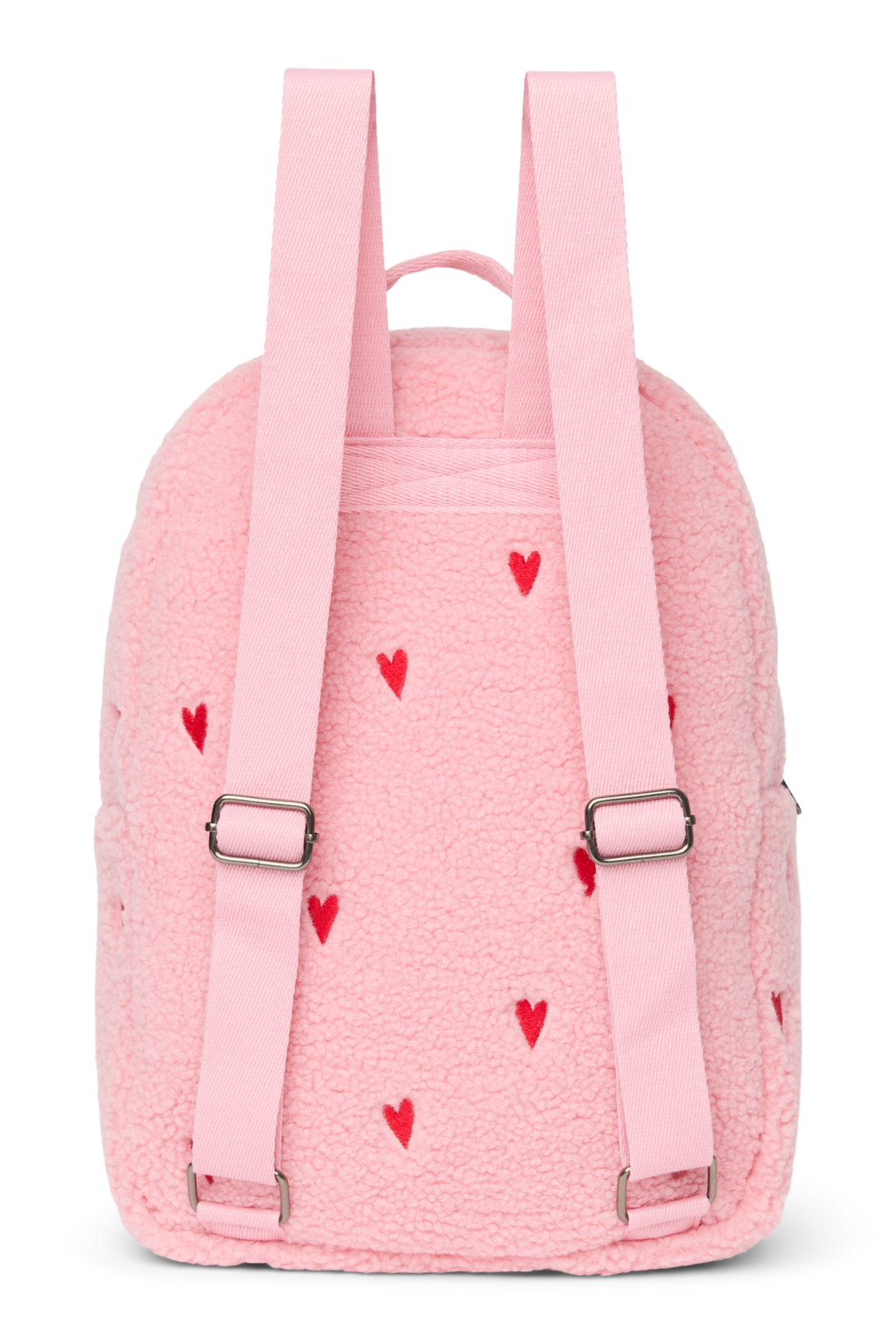 Teddy-Midi-Rucksack | Hellrosa Herzen