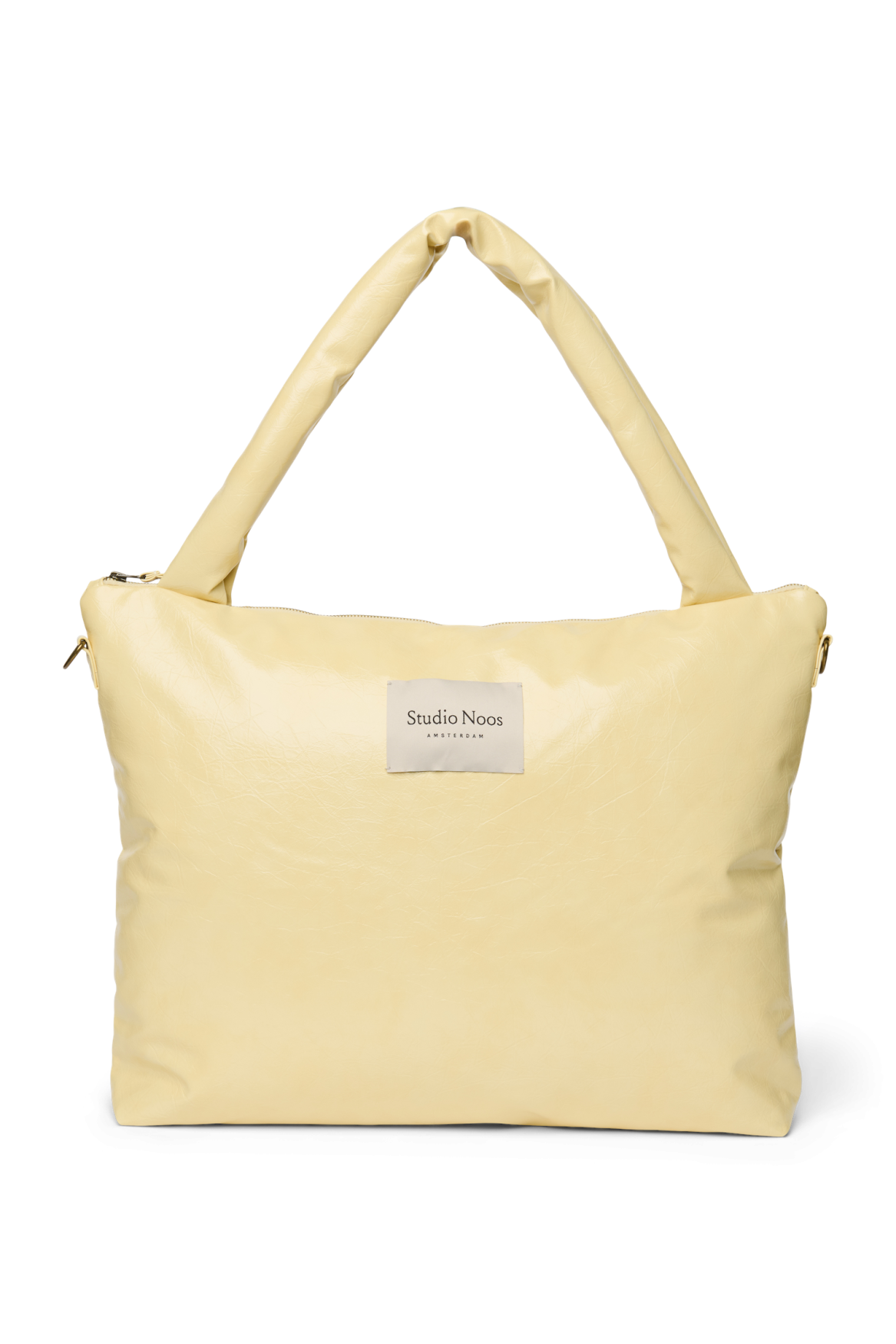 Vegan Leather Diaper Bag | Butter Yellow