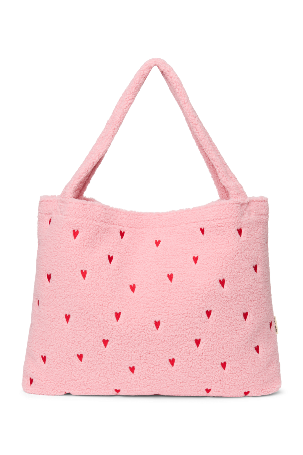 Teddy Mom Bag | Lichtroze hartjes